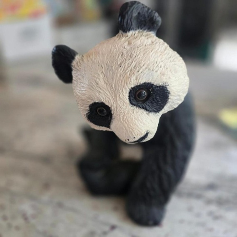 Ceramic panda black and white figurine‎ 9" tall